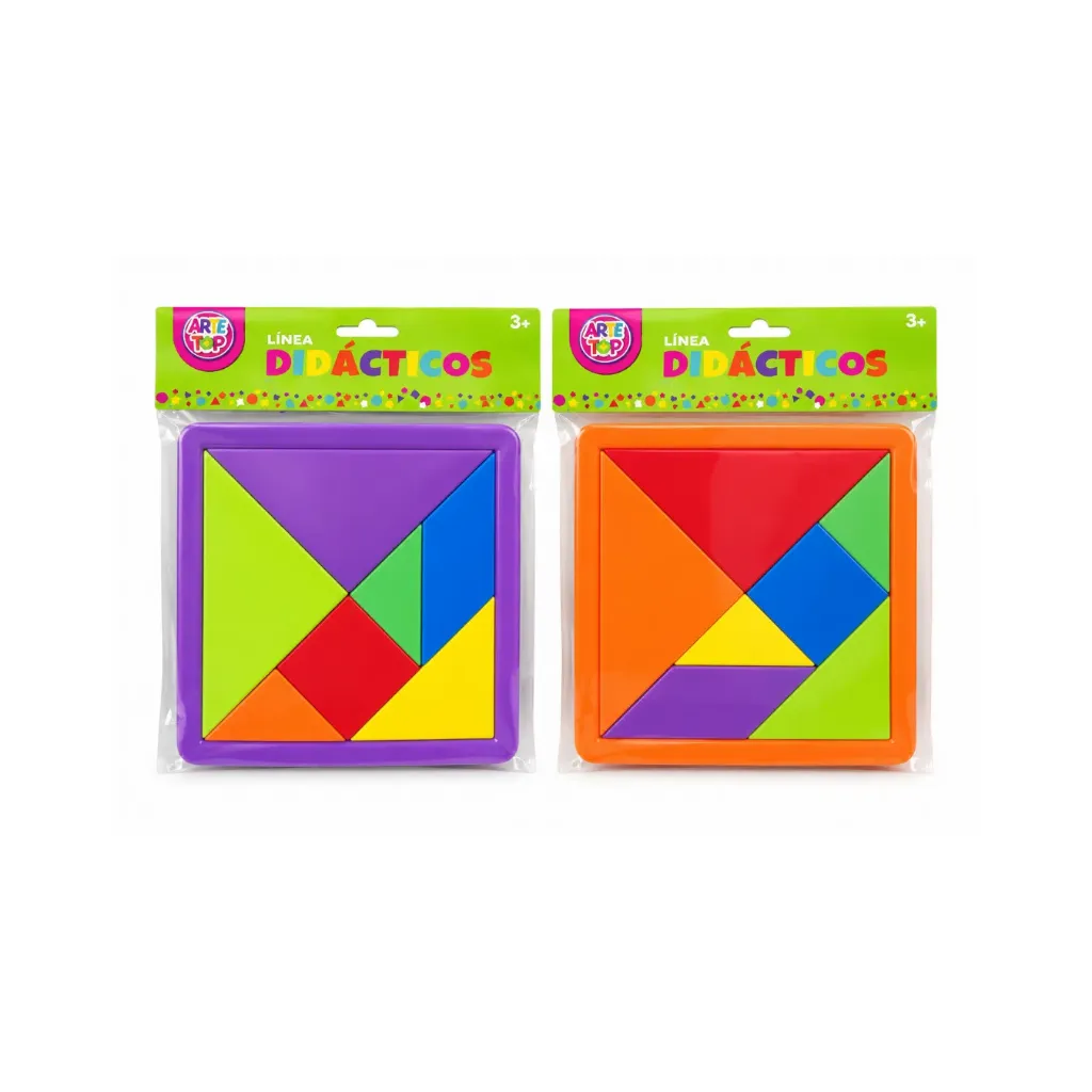 JUEGO DIDÁCT GOMA EVA TANGRAMA 7 PC GRANDE - Arte top / 52756