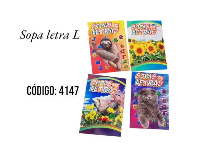 [4147] LIBRO ENTRETENCION SOPA DE LETRAS GRANDE 50PAG