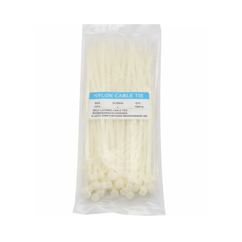 [4108] Set 100 amarra cable 10cm blanco - Aladdin / 116588
