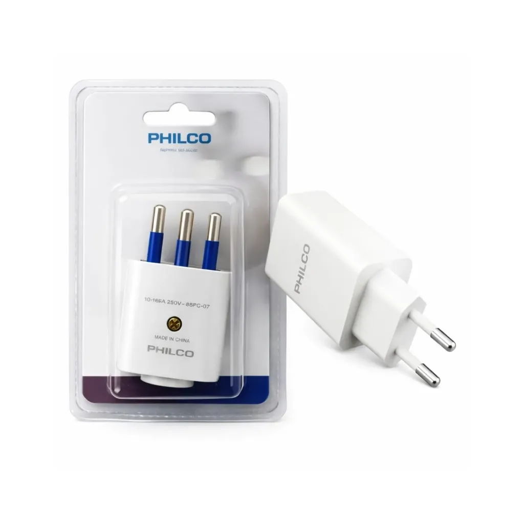 ENCHUFES PLÁSTICO PHILCO MACH C/TIERRA 78546/47