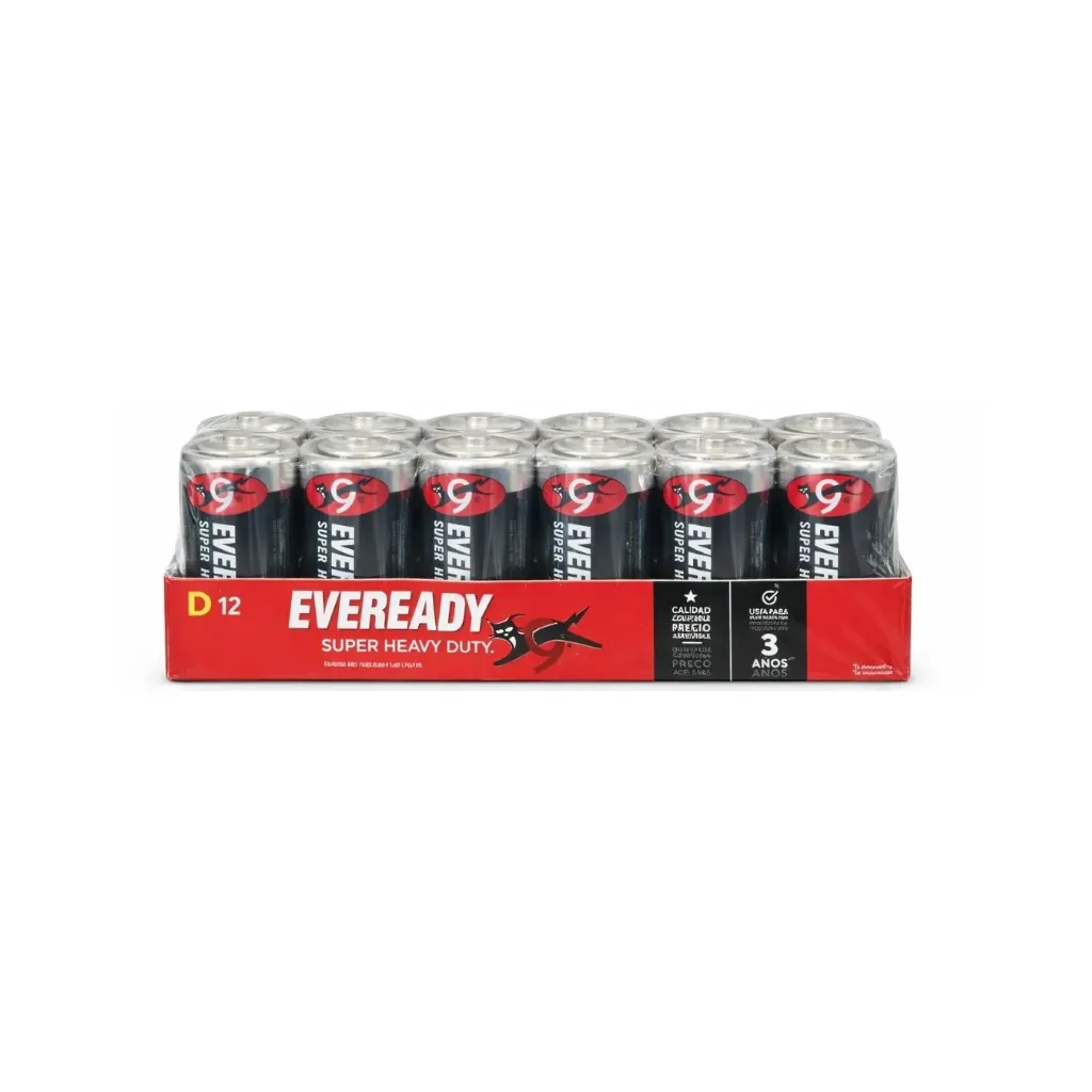Pilas D CZN grande 1.5 Volt 12 unidades - Eveready