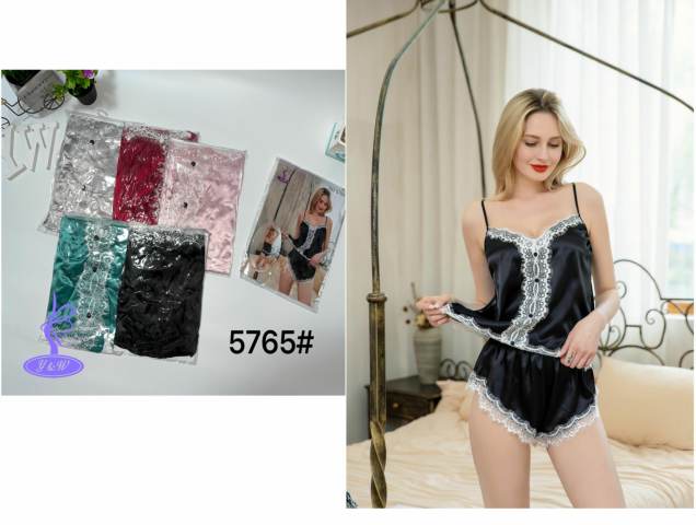 PIJAMA 2PIEZA APLICACIONES ENCAJE BCO 5765