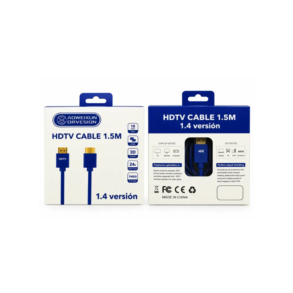 [4182] CABLE HDMI AOWEIXUN 1,5M BÁSICO 1.4 - Aladdin / 113717