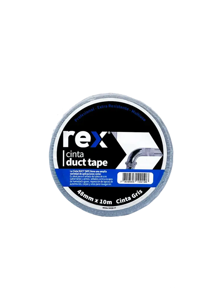 [4192] Cinta duct tape gris 48mm 10mts - Rex / 30471