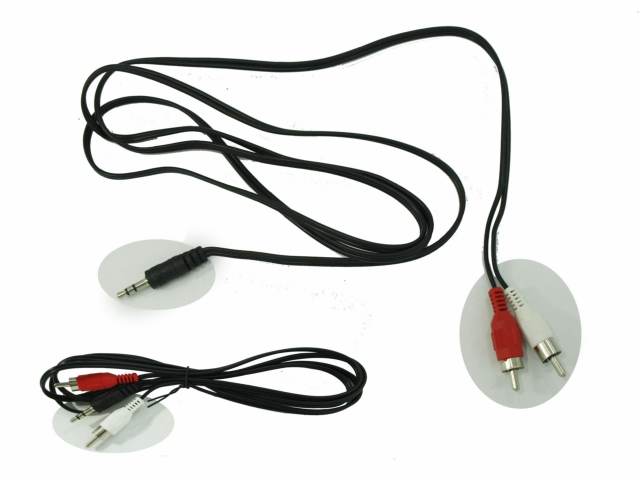 CABLE RCA 2X1 PLUG 1.5MT RST PTA ROJO Y DORADA 17026