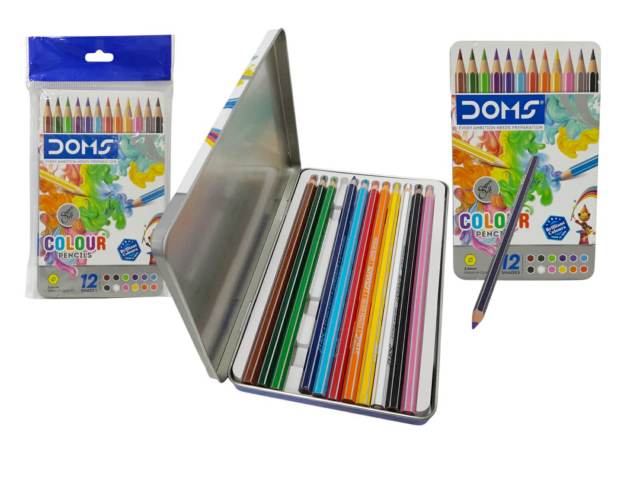 Lápices de colores lata 12 unidades - Doms / 7204