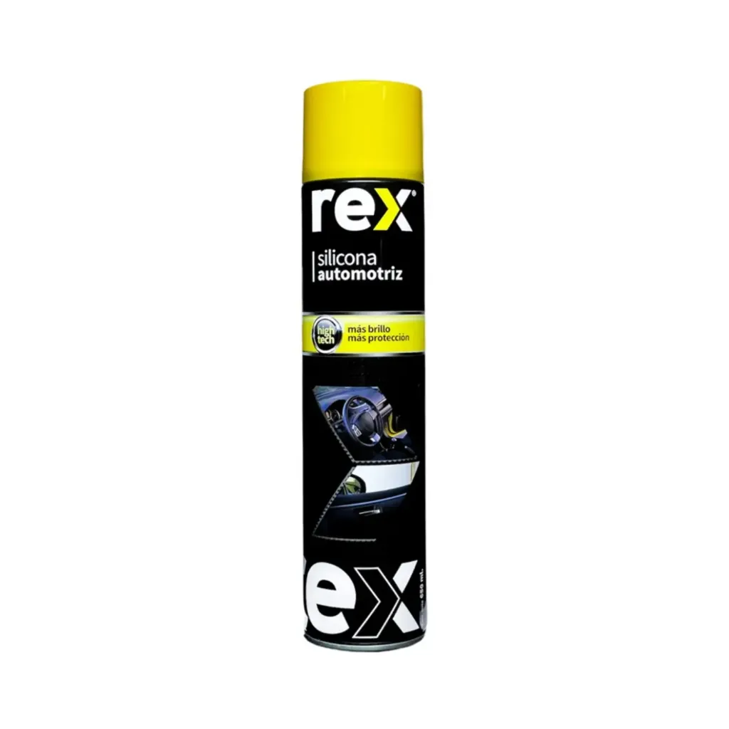 [4342] Caja 12 unidades Silicona automóvil brillo 650 ml - Rex / 30406