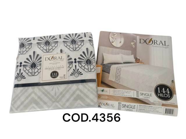 [4356] Set sabanas 1 pza144 hilos - Doral