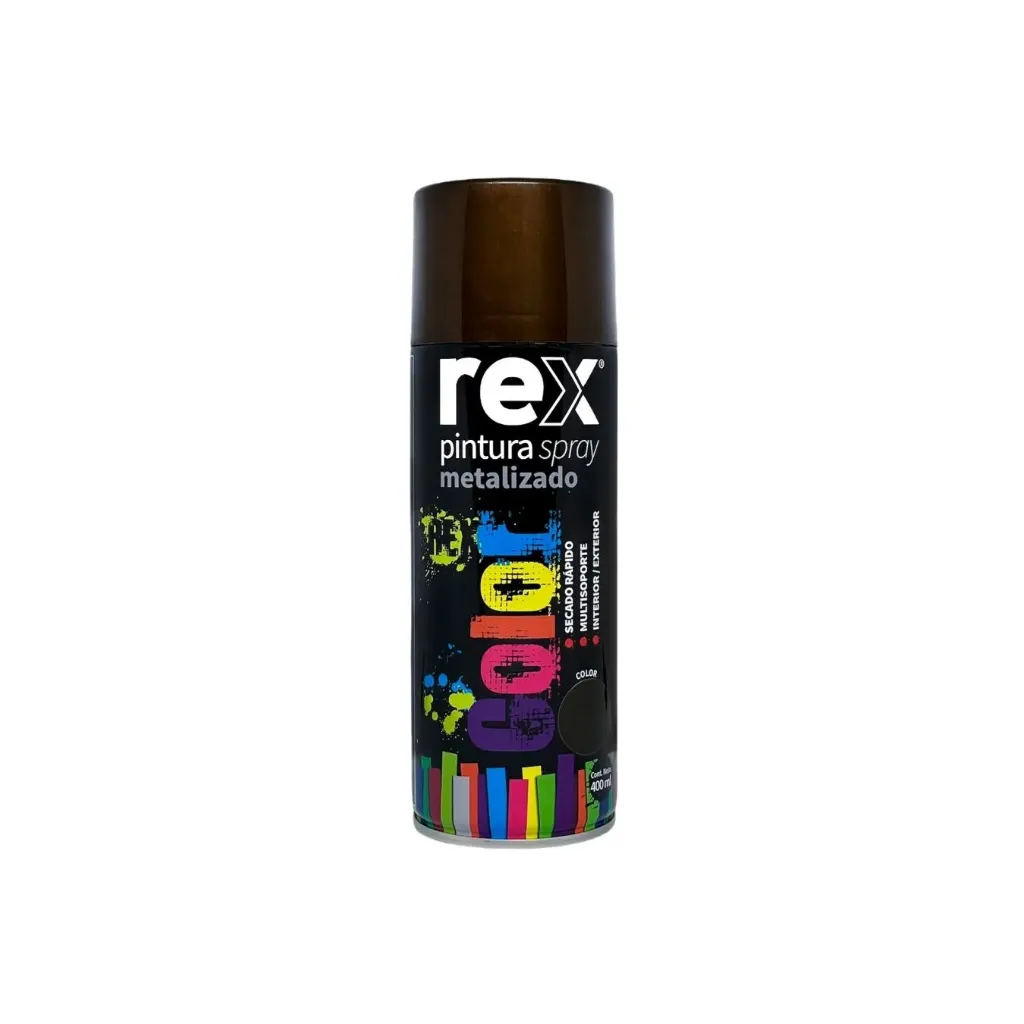 [4365] Pintura spray bronce metalizado 400ml - Rex / 60021