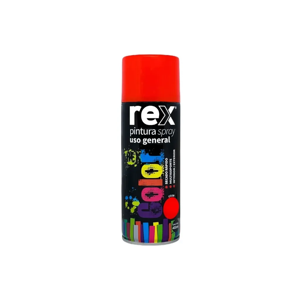 Pintura spray uso general naranjo brillante 400ml - Rex / 60012