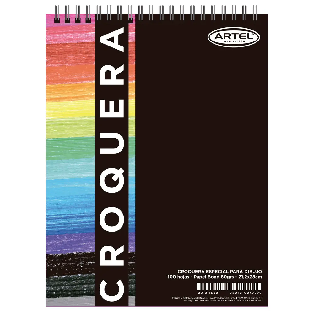 Croquera tamaño oficio bond 80grs 100 hojas - Artel