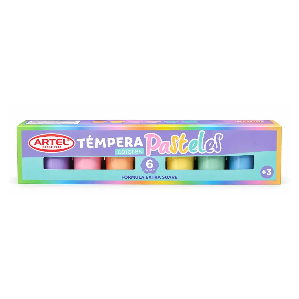 [4442] Témpera 6 colores pastel - Artel 