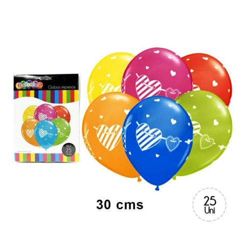 [4454] GLOBO BANNER CORAZON NUM9 X 25UN 24502