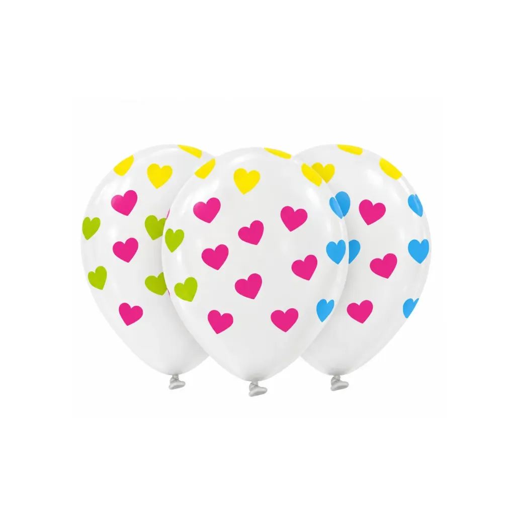 [4457] GLOBO BLANCO C CORAZON NUM9 X 25UN 19953