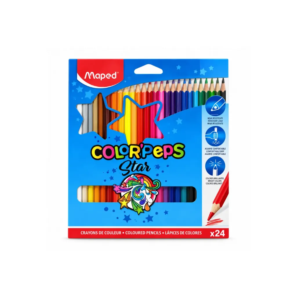 LÁPIZ/COLOR LARGO MAPED 24 COLOR 183224