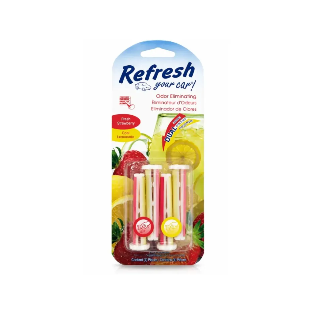 AROMA STICK REFRESH NEW X4 - STRAW/LEM VENTILA - Refresh
