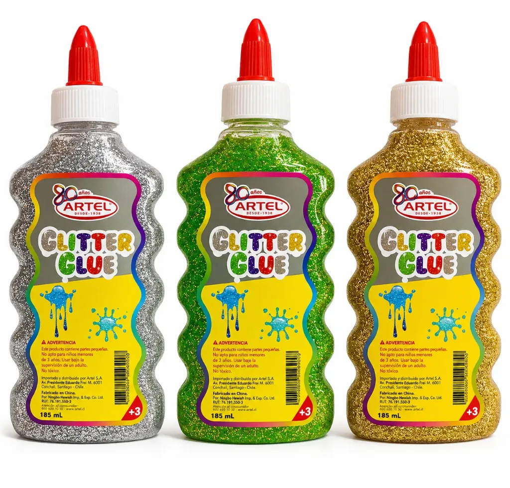 Adhesivo glitter glue colores 185g - Artel