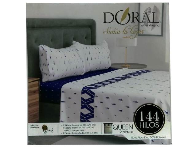 [4611] Set sabanas 2.0 plazas 144 hilos - Doral