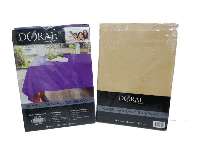 Mantel jacquard texturado silver 1.5x2.0m - Doral