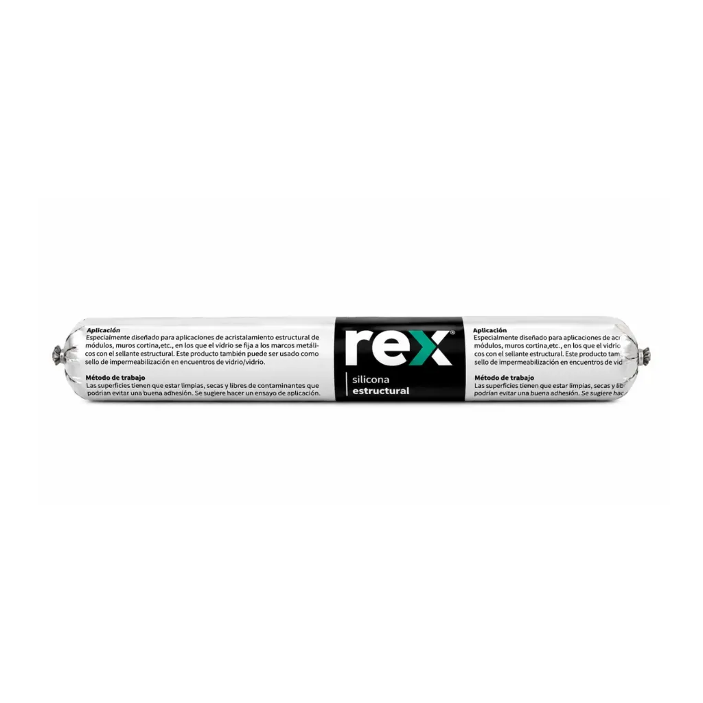 Silicona estructural pate negro 600 cc - Rex / 30425