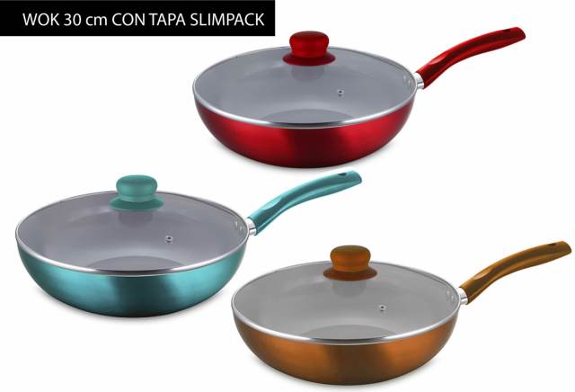 Wok Montecarlo titanio 30 cm - Doral