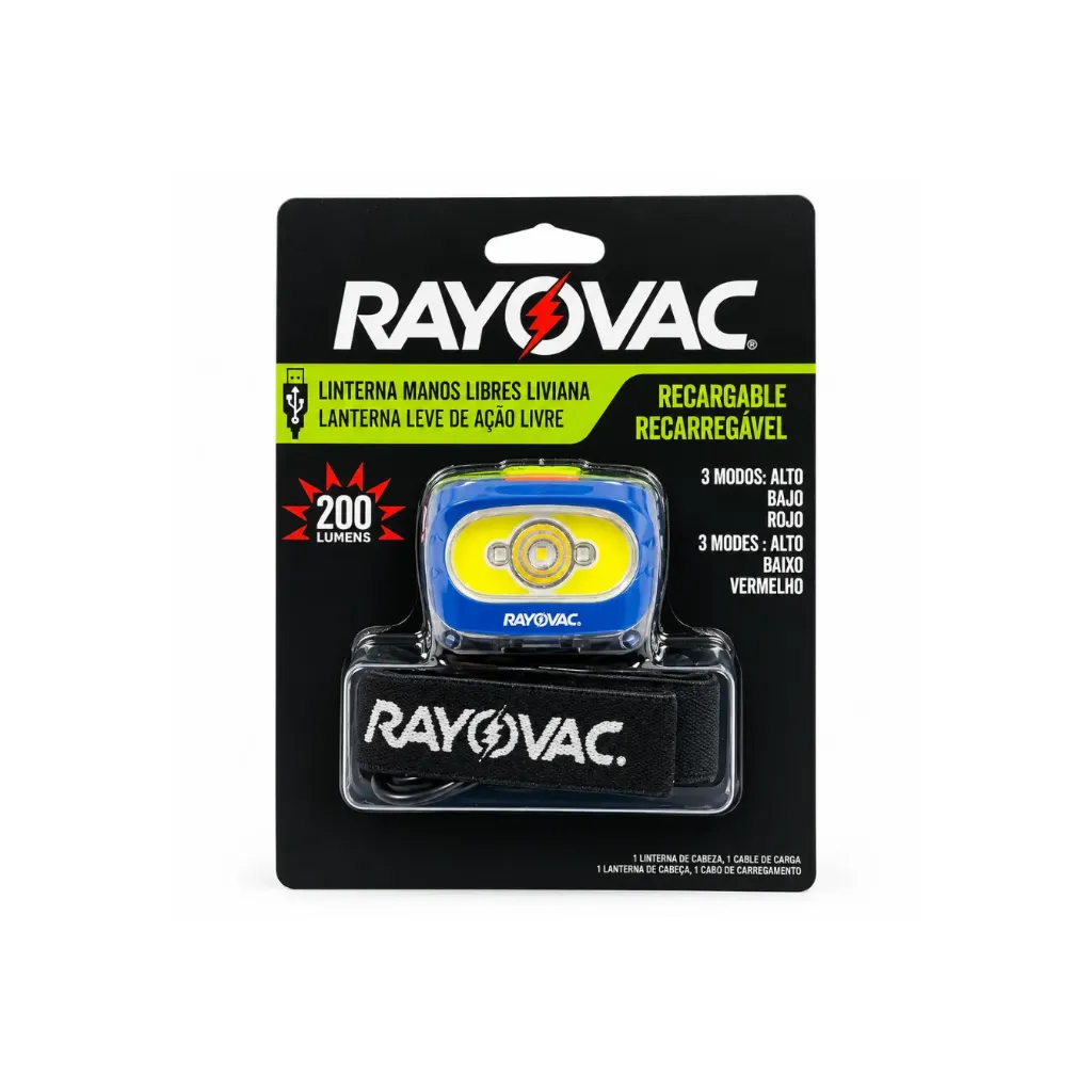 [4654] LINTERNA ROV CABEZA RECARG 200LUMS  E3032635