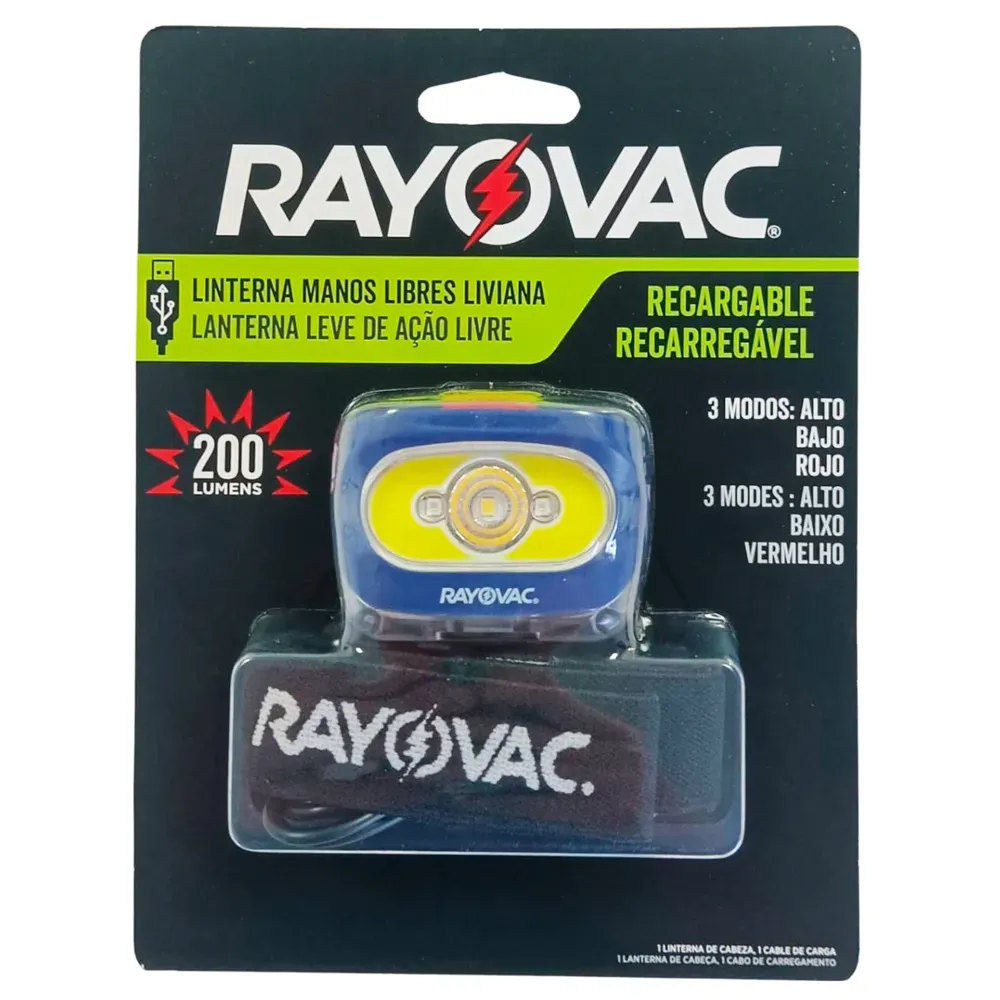 [4654] LINTERNA ROV CABEZA RECARG 200LUMS  E3032635
