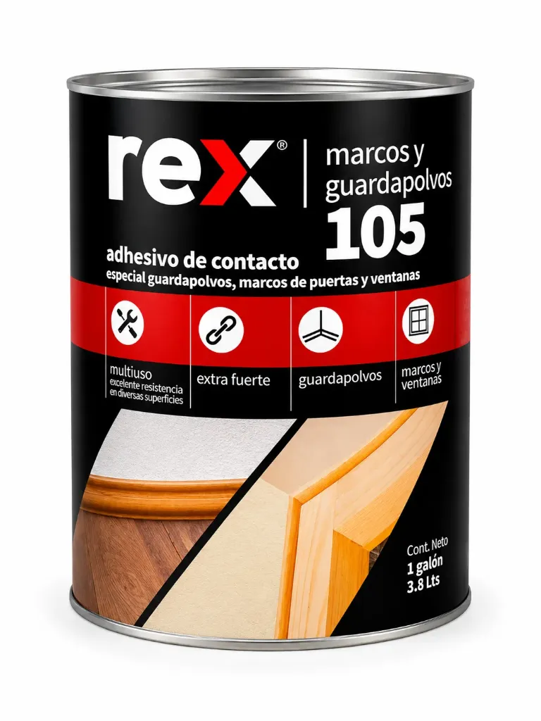 [4765] Adhesivo de contacto marcos y guarda polvos galón 3.8lts - Rex / 30376