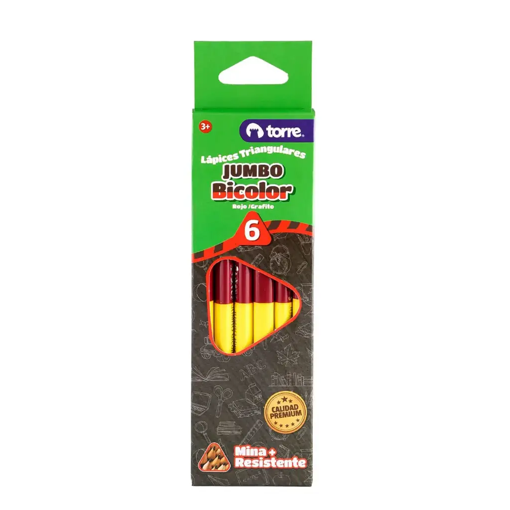 6 lápices bicolor - Torre / 31116