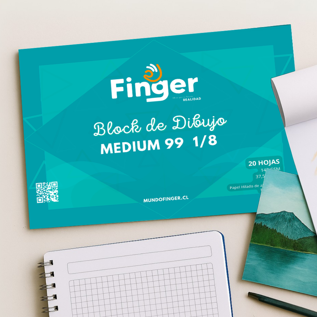 Block de dibujo medium 99 1/8 20 hojas AASH0107 - Finger