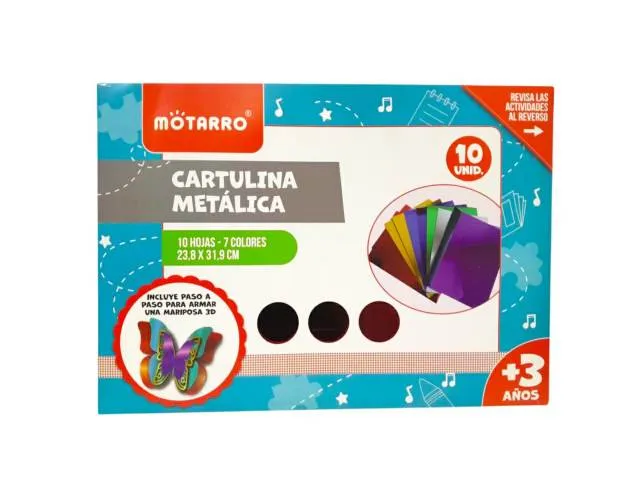 [4805] Cartulina metálica 7 colores - Motarro