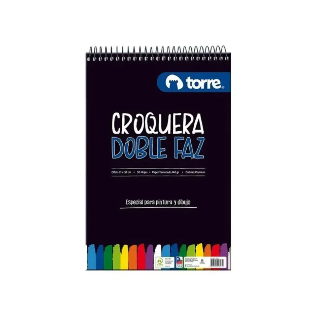 Croquera tamaño oficio doble faz - Torre