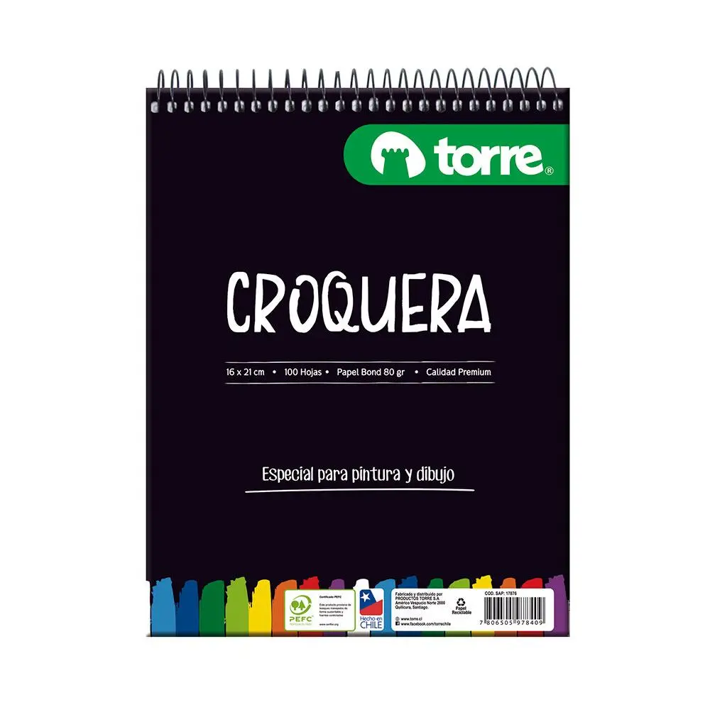 Croquera tamaño oficio - Torre