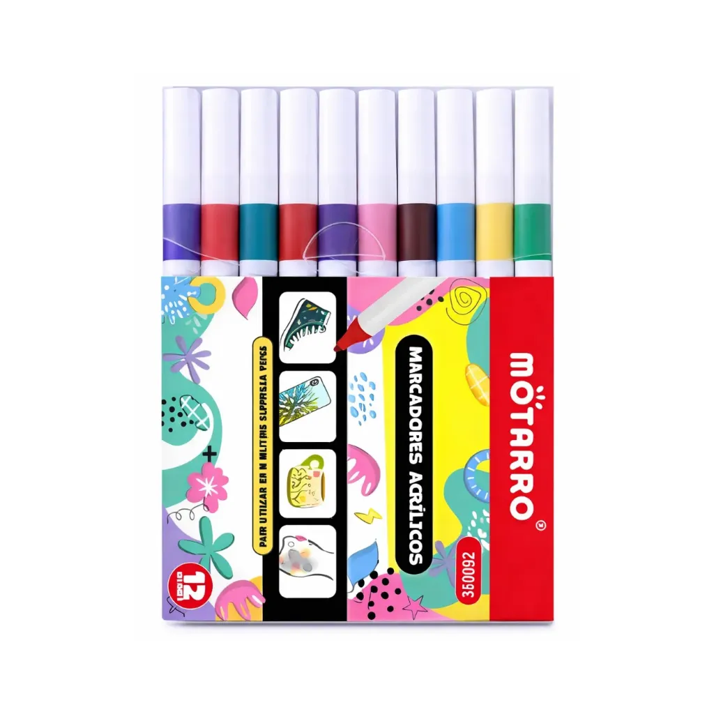[4868] Marcadores acrílicos 12 colores 350012 - Motarro