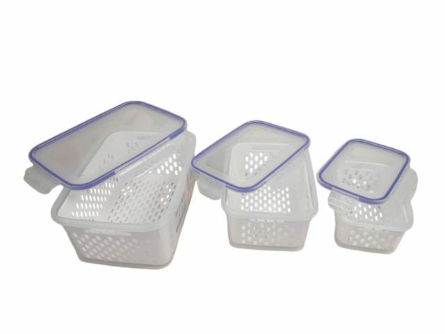 Set contenedores con rejilla 3 unidades - Finger / AA5706