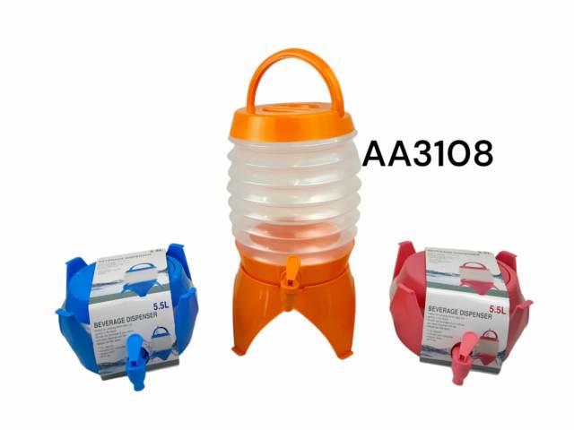 Dispensador agua 5L plegable de plástico - Finger / AA3108