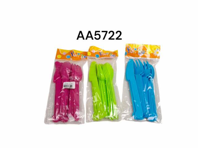 [4945] Cubiertos de plástico colores - Finger / AA5722