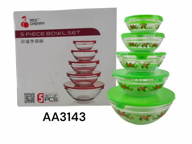 [4946] Set contenedores de vidrio 5 unidades - Finger / AA3143