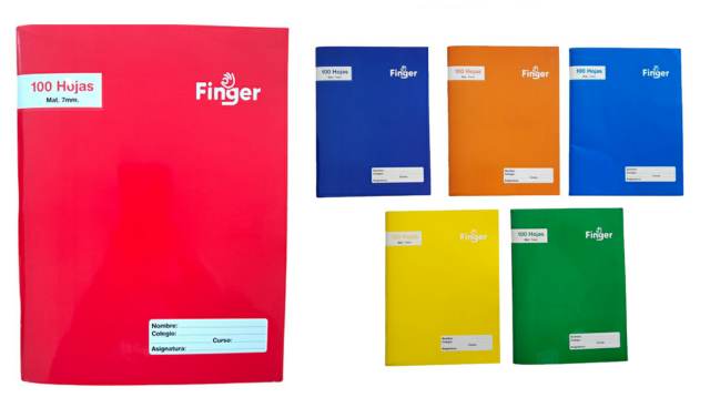 Cuaderno college 7mm 100 hojas - Finger