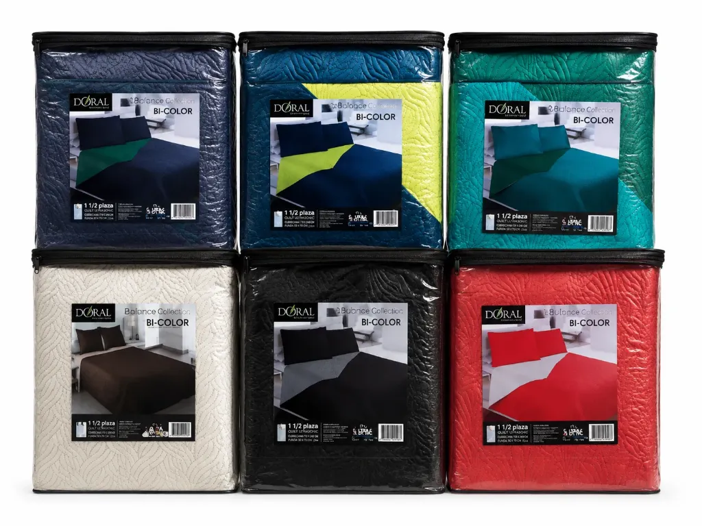 [4975] CUBRECAMA  QUILT 1.5 PL HOTPRESS LISO BICOLOR - Doral