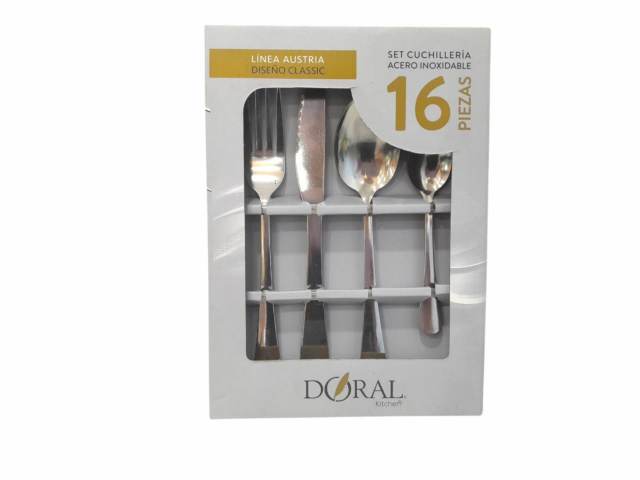 [4976] Set cuchilleria Roy Cla 1.5mm 16 unidades - Doral