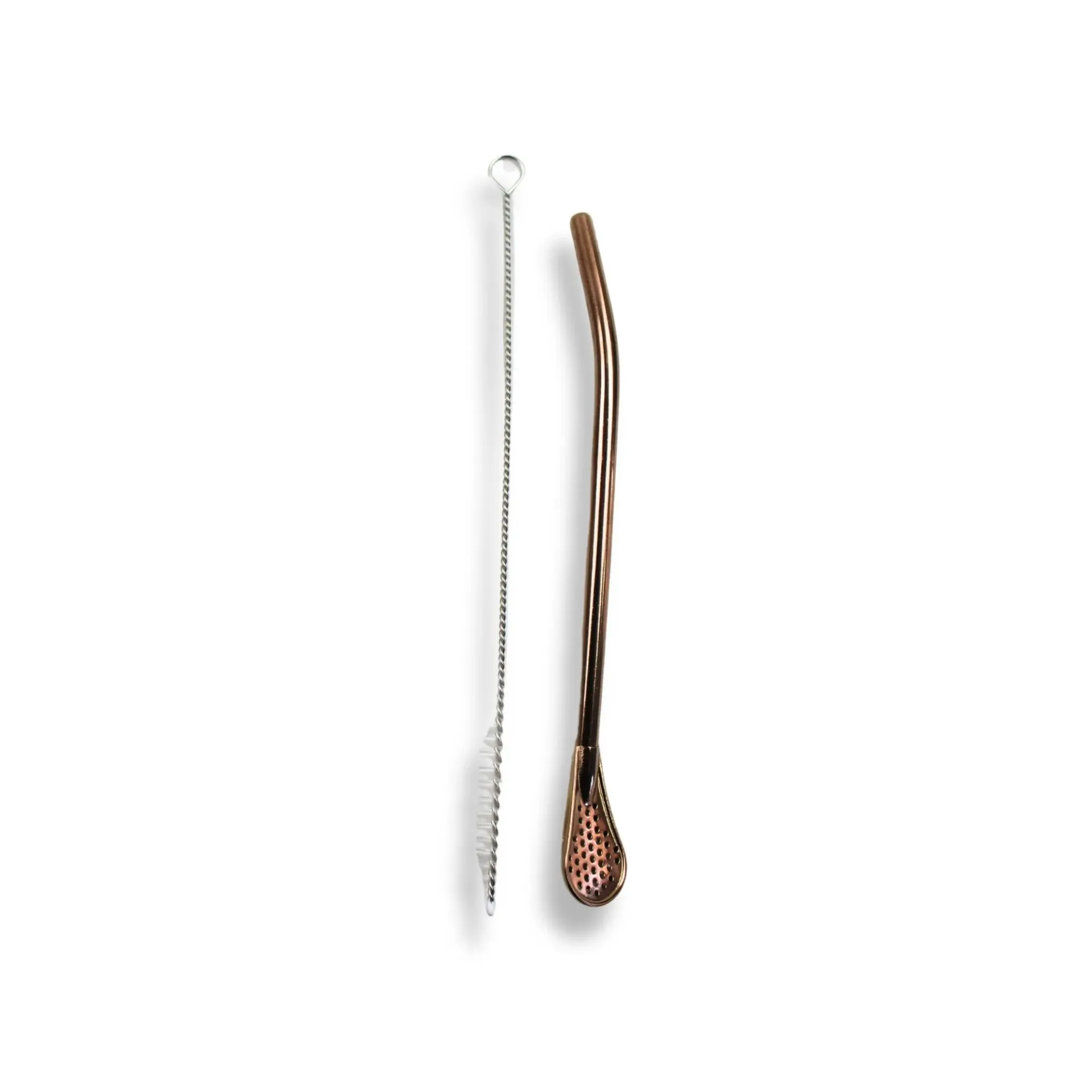 [4982] Bombilla mate cobre con limpiador - Finger / AA5834
