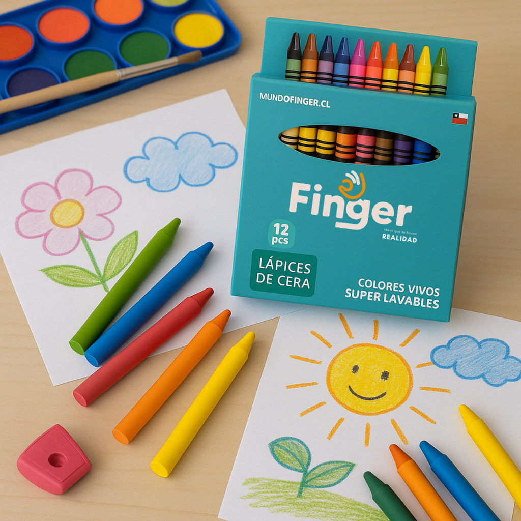 [5003] Lápices de cera 12 unidades - Finger / AA6143