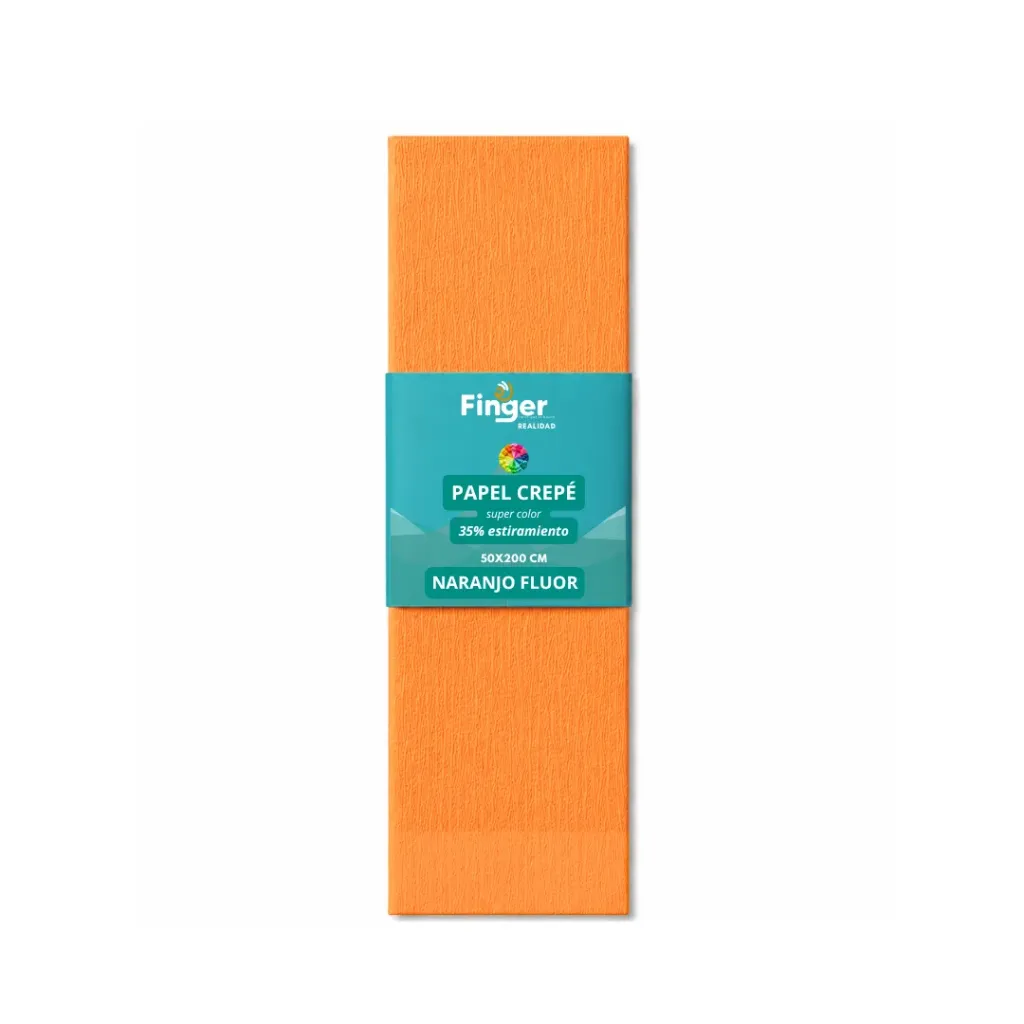 [5041] Papel crepé 1.8m naranjo fluor - Finger