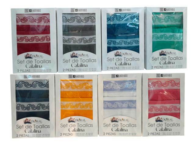 [5045] Set toalla Catalina 450 gr 2 unidades - Doral