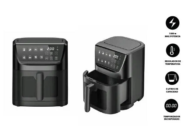 MENAJE FREIDORA ELECTRICA ACERO 5LT 1500W FREAILOND