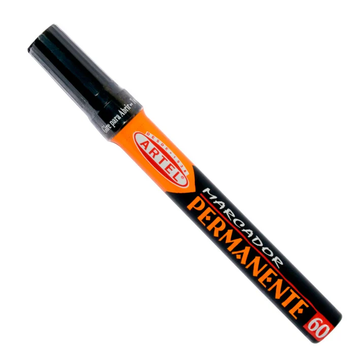 [1371-negro] Marcador permanente punta biselada - Artel (negro)