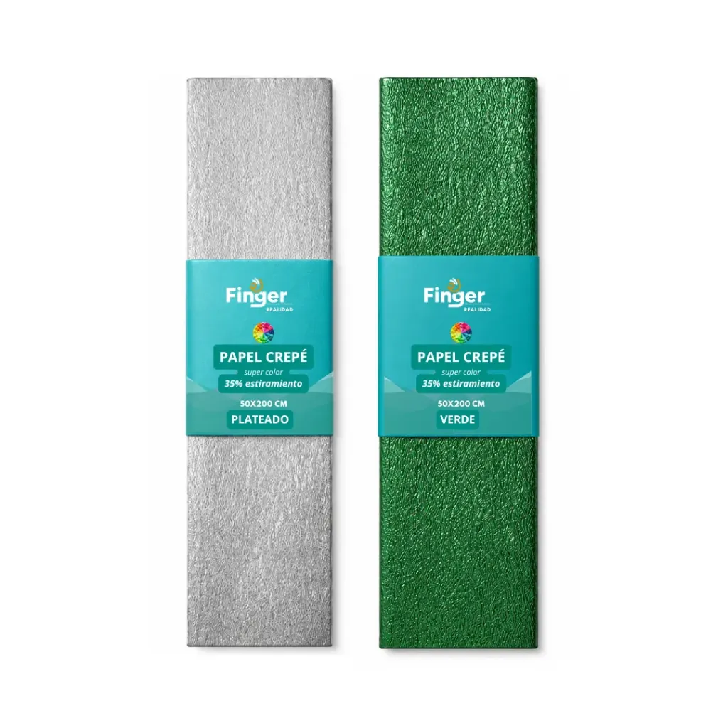 Papel crepe color metálico pliego - Finger