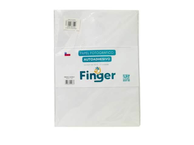 Papel fotografico autoadhesivo glossy 135 gr 20 unidades AA246-3 - Finger