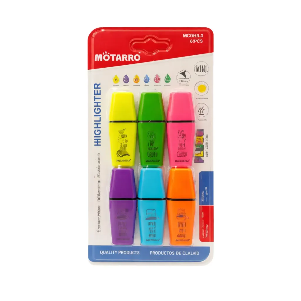 [5125] Destacador mini fluorescente set 6pcs - Motarro / MC048-3